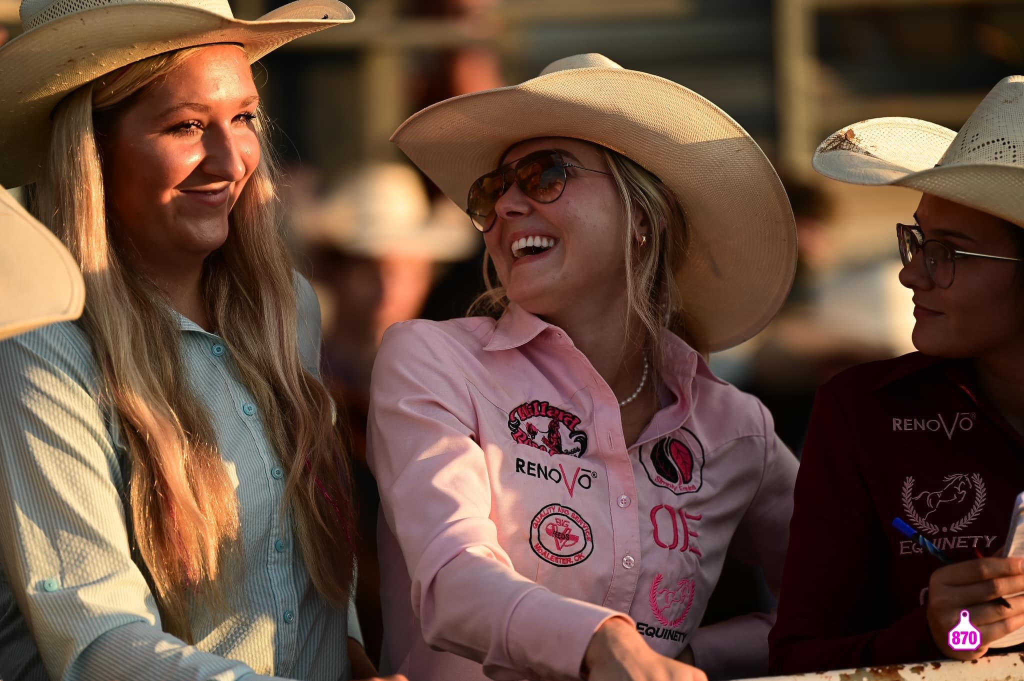 Team RenoVō® riders smiling at the rodeo.